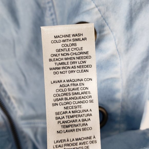 Chicos Zenergy womens 1 Medium blue lightweight full zip 3/4 sleeve jacket - Picture 9 of 10